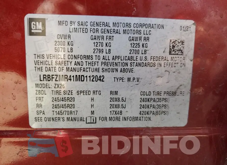 LRBFZMR41MD112042 Photo# 14