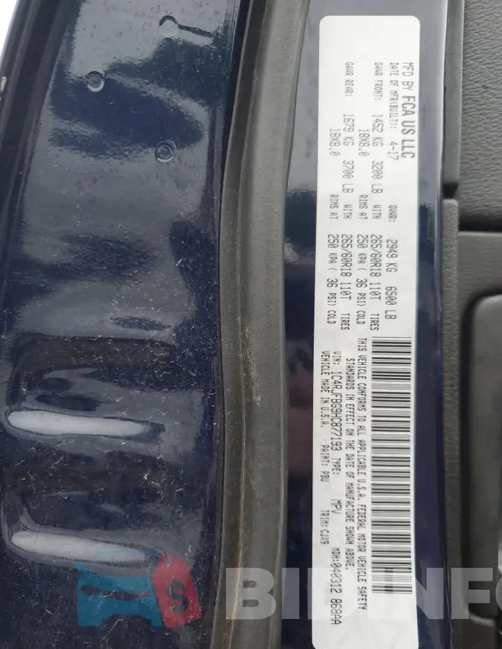 1C4RJFBG9HC877193 Photo# 14