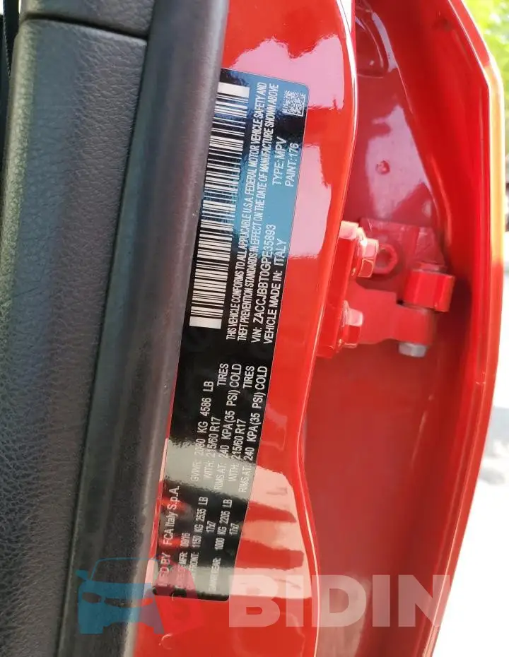 ZACCJBBT0GPE35893 Photo# 13