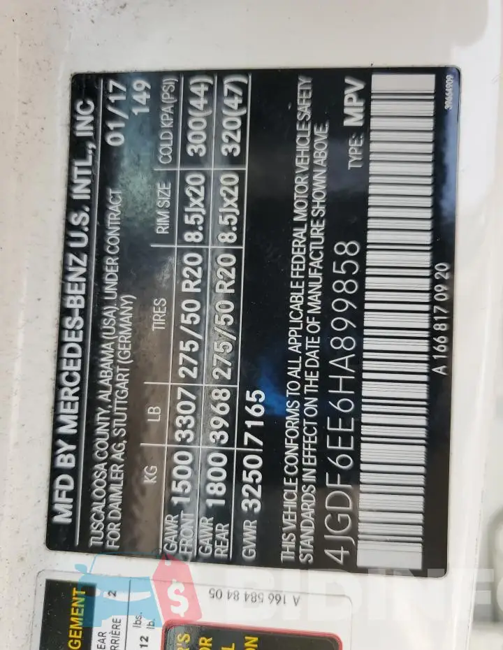 4JGDF6EE6HA899858 Photo# 13