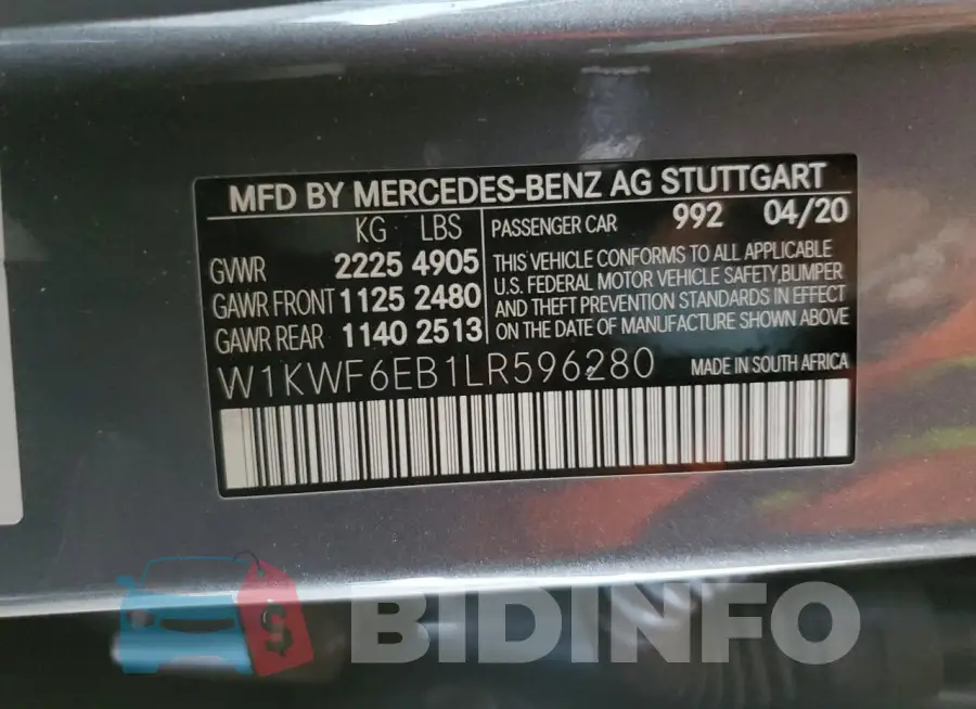 W1KWF6EB1LR596280 Photo# 12