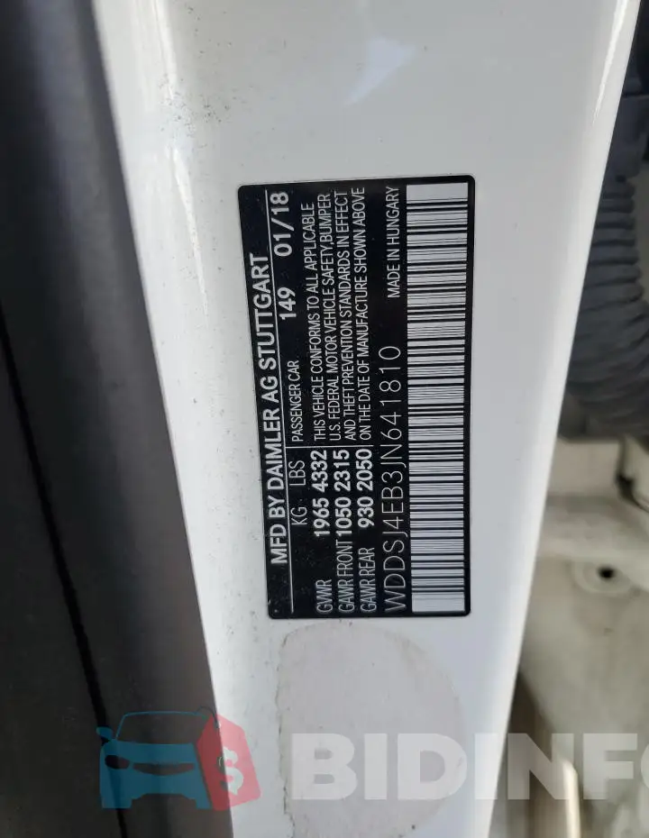 WDDSJ4EB3JN641810 Photo# 12