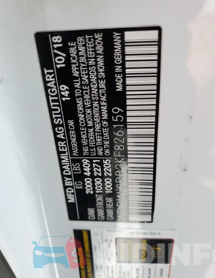 WDDWJ8DB2KF826159 Photo# 12