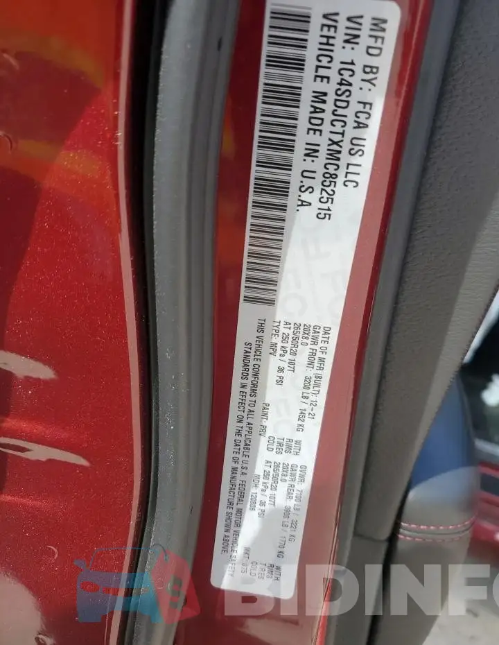 1C4SDJCTXMC852515 Photo# 13