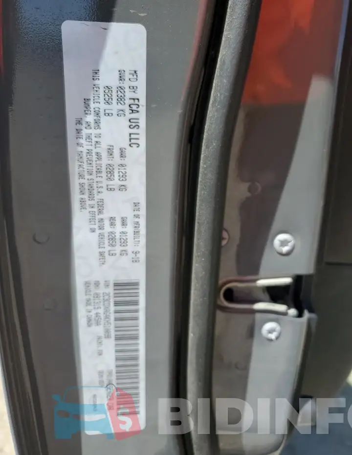 2C3CDXAG4KH510098 Photo# 12