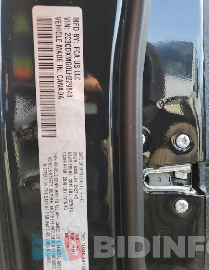 2C3CDXMG0LH229848 Photo# 12