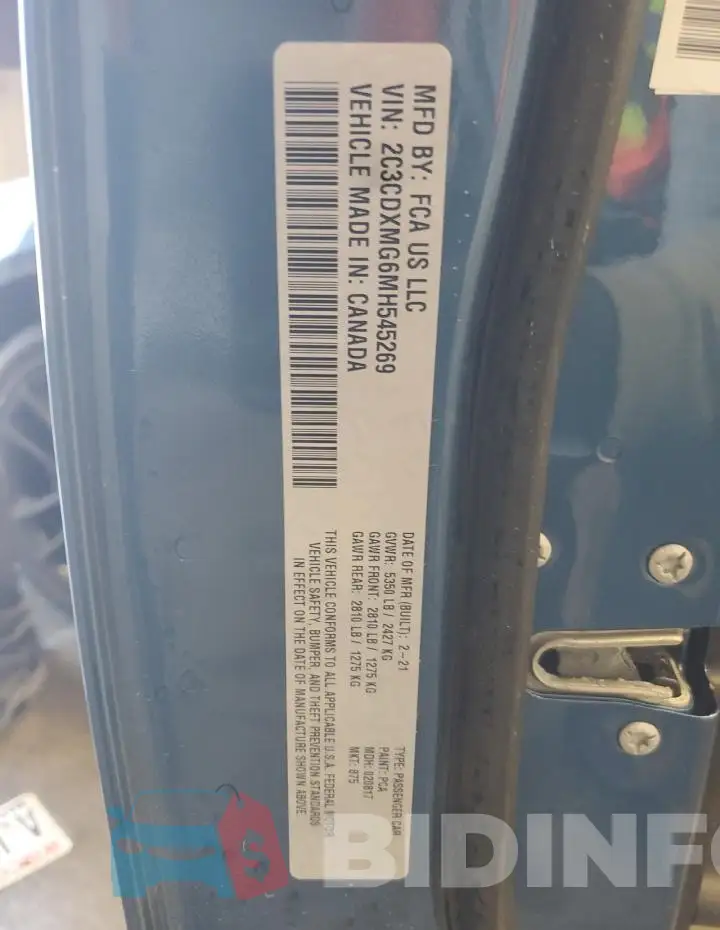 2C3CDXMG6MH545269 Photo# 12