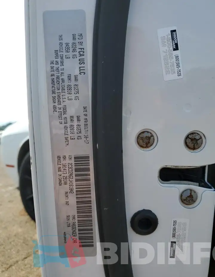 2C3CDZAG2JH161842 Photo# 12