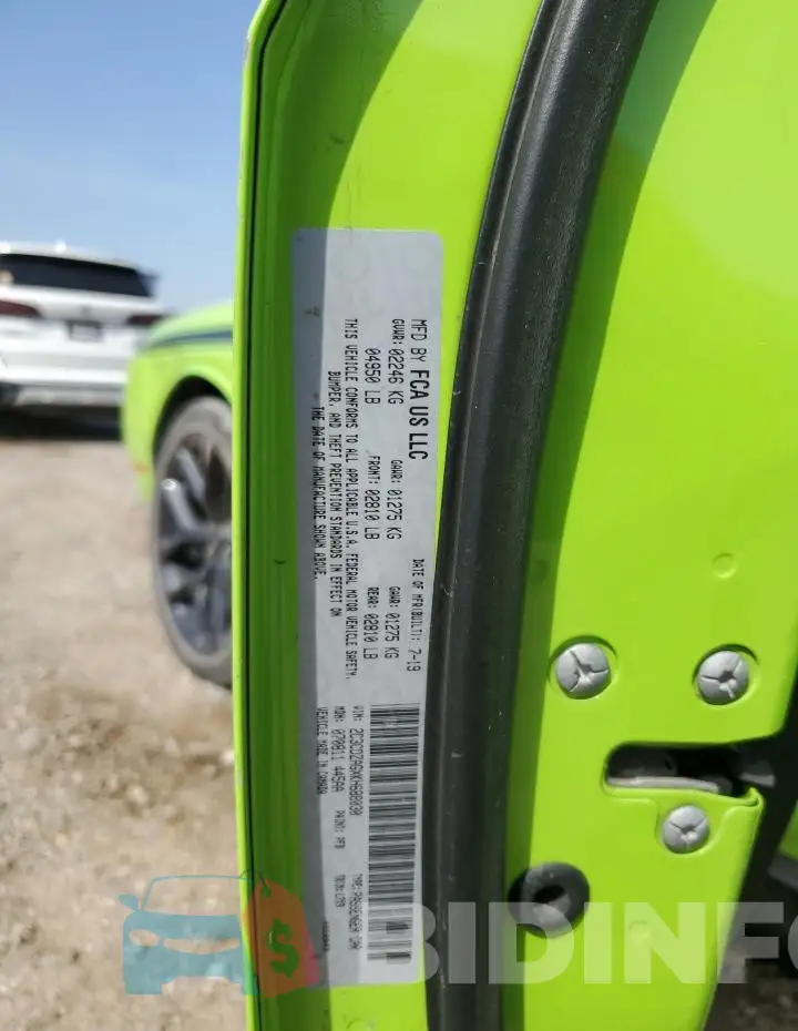 2C3CDZAGXKH688030 Photo# 12