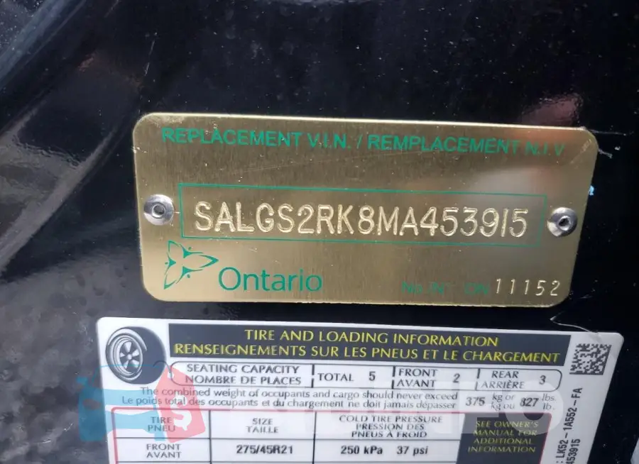 SALGS2RK8MA453915 Photo# 13