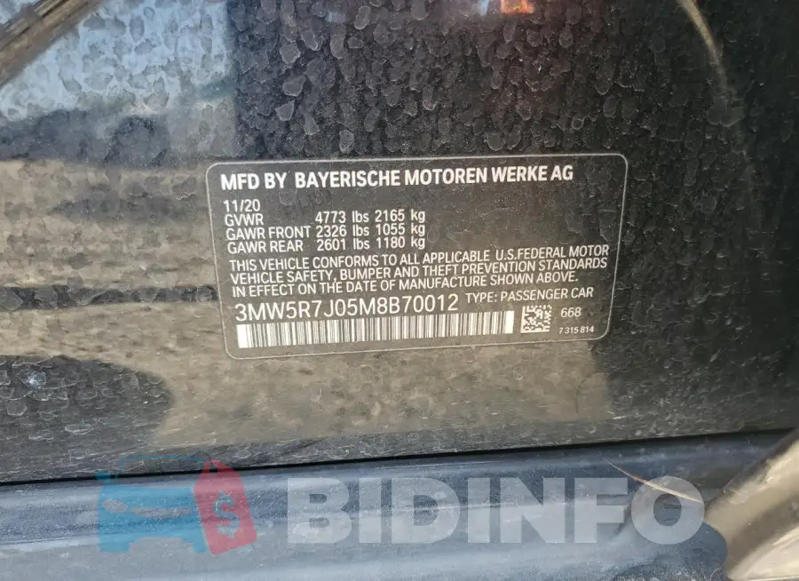 3MW5R7J05M8B70012 Photo# 12