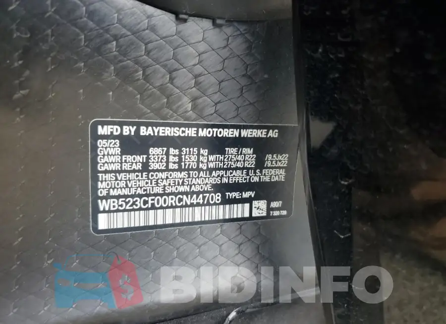 WB523CF00RCN44708 Photo# 12
