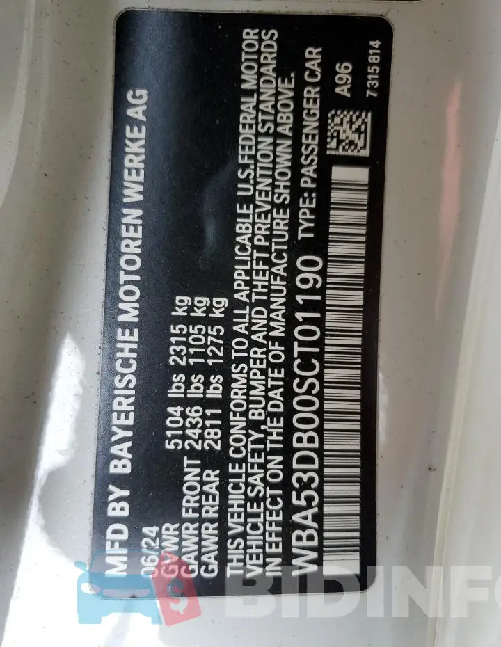 WBA53DB00SCT01190 Photo# 12