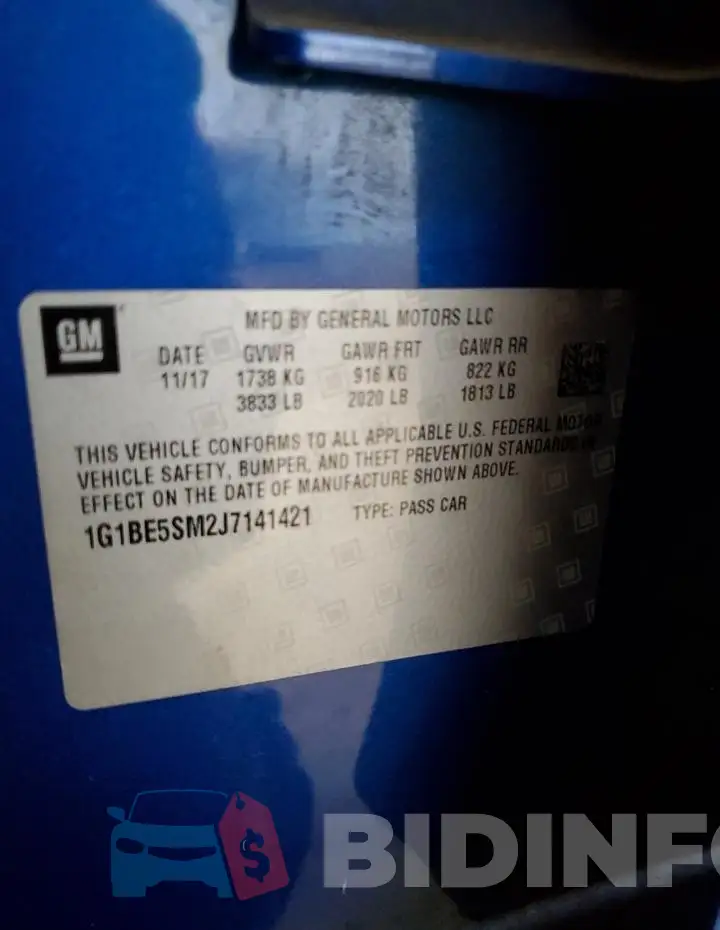 1G1BE5SM2J7141421 Photo# 12