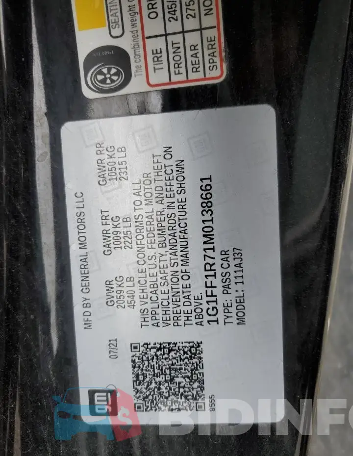 1G1FF1R71M0138661 Photo# 12