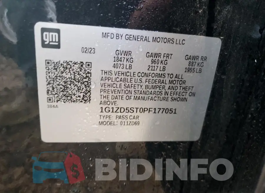 1G1ZD5ST0PF177051 Photo# 12