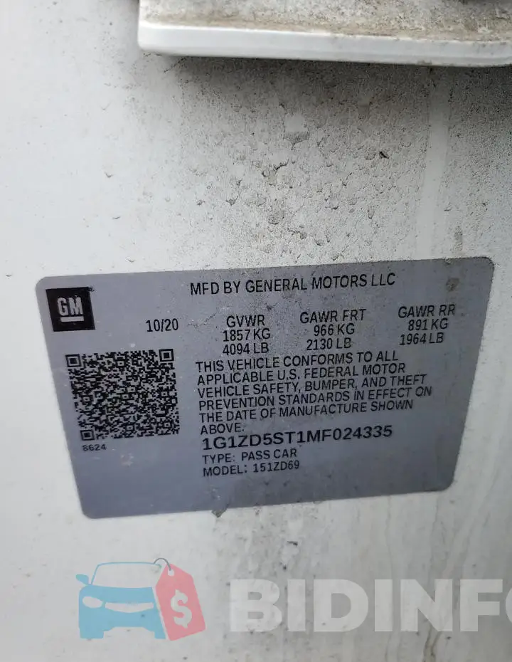 1G1ZD5ST1MF024335 Photo# 12