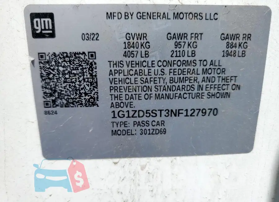 1G1ZD5ST3NF127970 Photo# 12