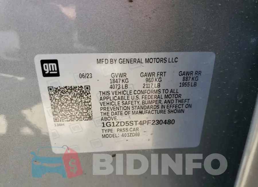 1G1ZD5ST4PF230480 Photo# 13