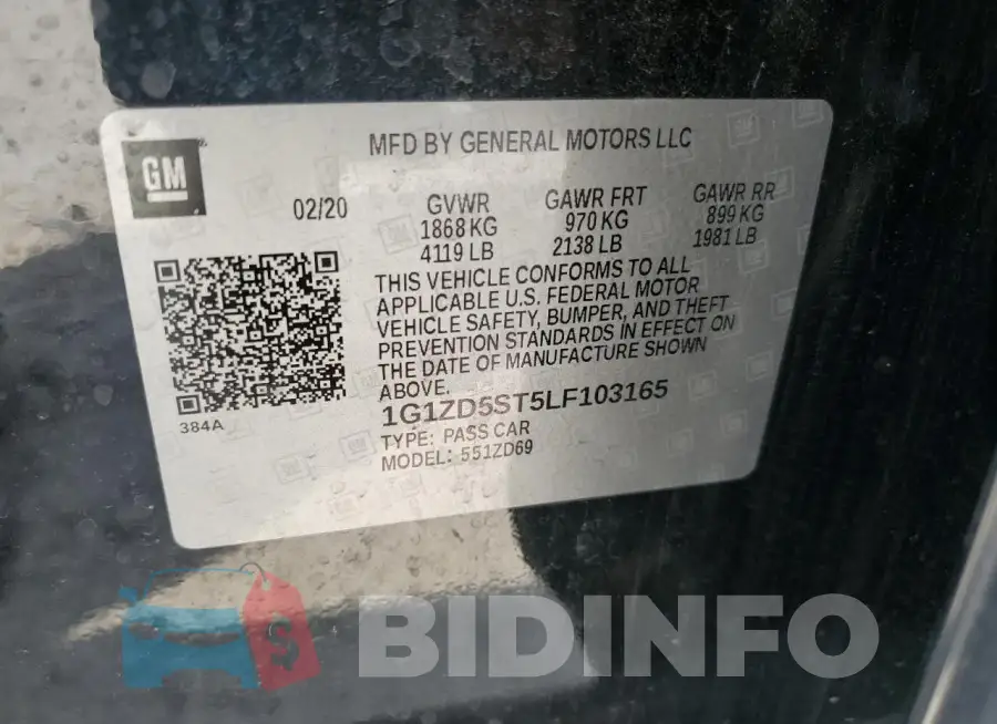 1G1ZD5ST5LF103165 Photo# 12