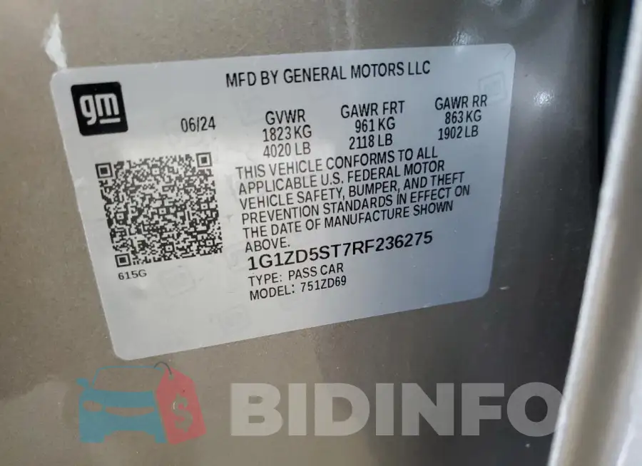 1G1ZD5ST7RF236275 Photo# 12