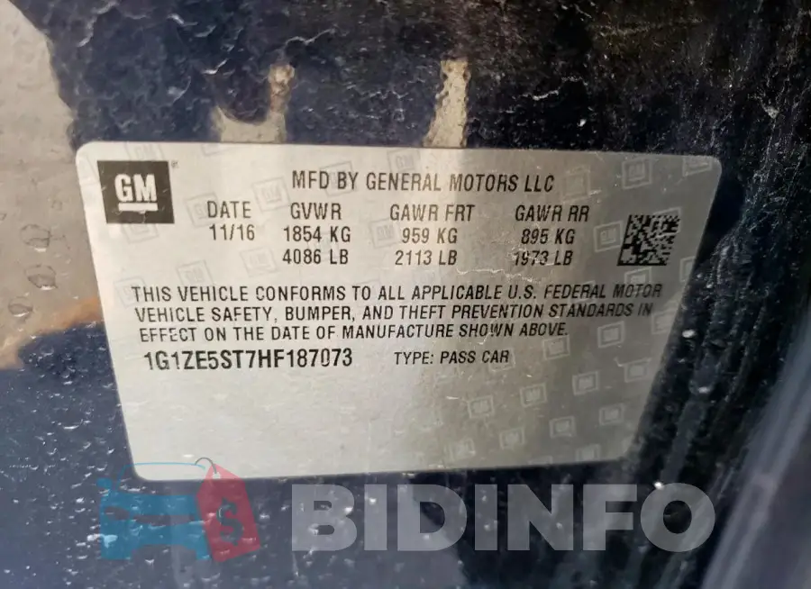 1G1ZE5ST7HF187073 Photo# 13