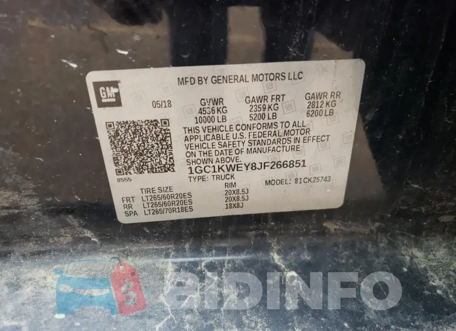 1GC1KWEY8JF266851 Photo# 12