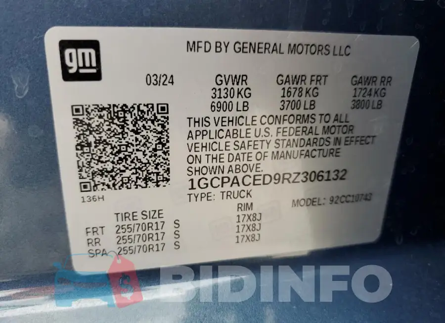 1GCPACED9RZ306132 Photo# 12