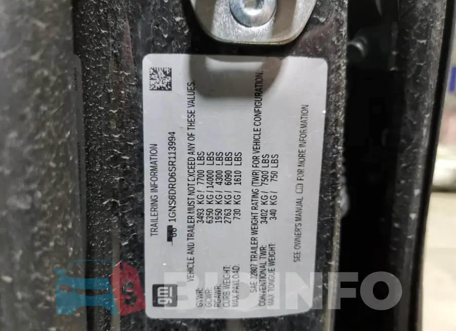 1GNS6DRD6SR113994 Photo# 13