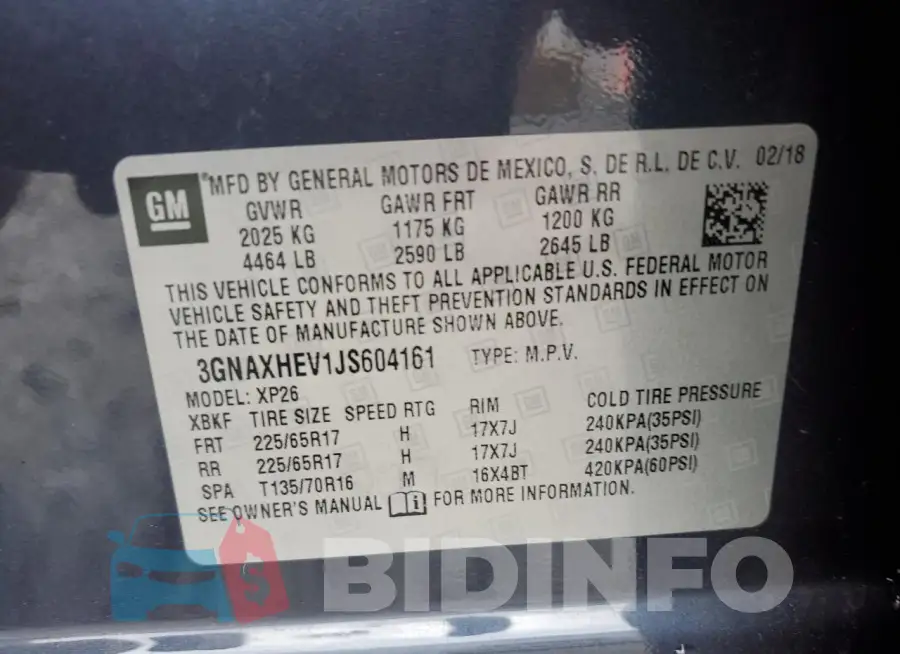 3GNAXHEV1JS604161 Photo# 12