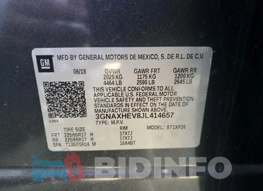 3GNAXHEV8JL414657 Photo# 13
