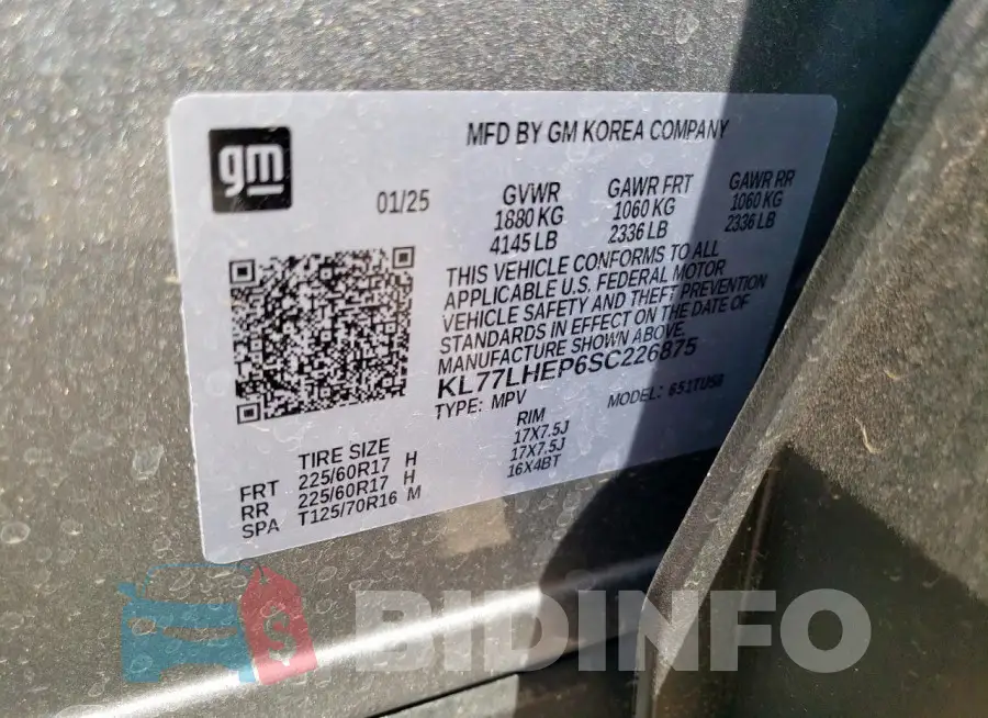 KL77LHEP6SC226875 Photo# 14