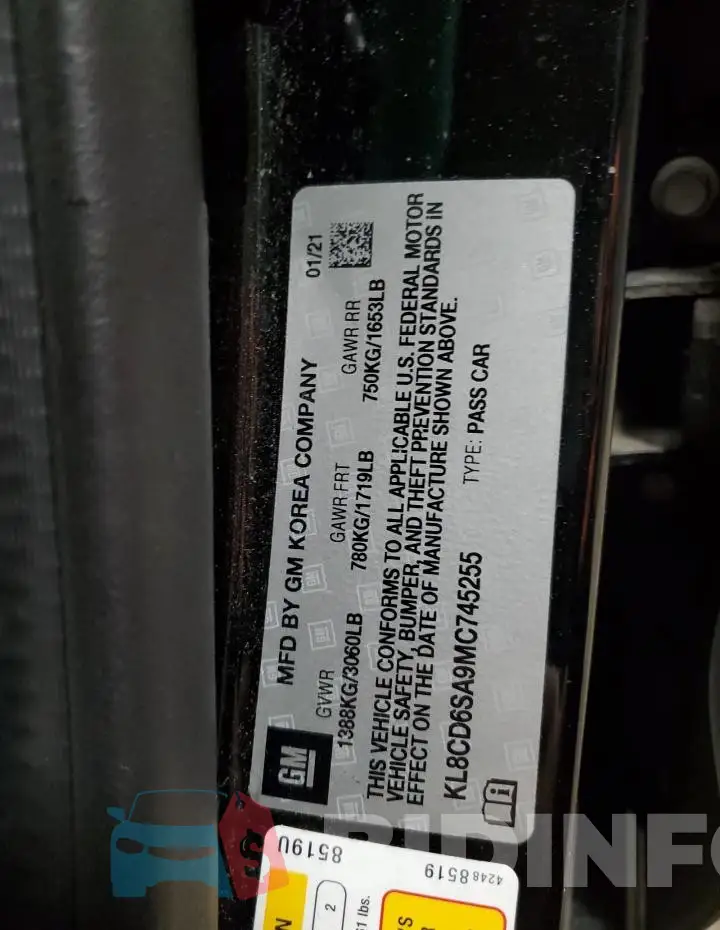 KL8CD6SA9MC745255 Photo# 12
