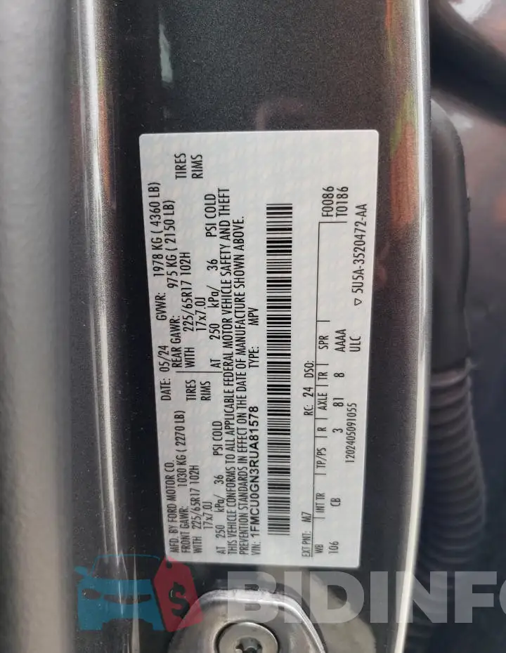 1FMCU0GN3RUA81578 Photo# 13