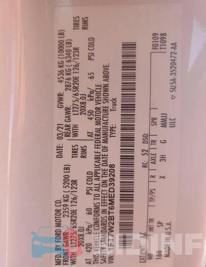 1FT7W2BT6MED39208 Photo# 12