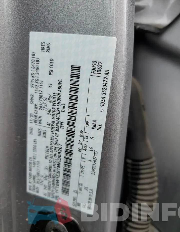 1FTEW1EB7MKD09267 Photo# 12