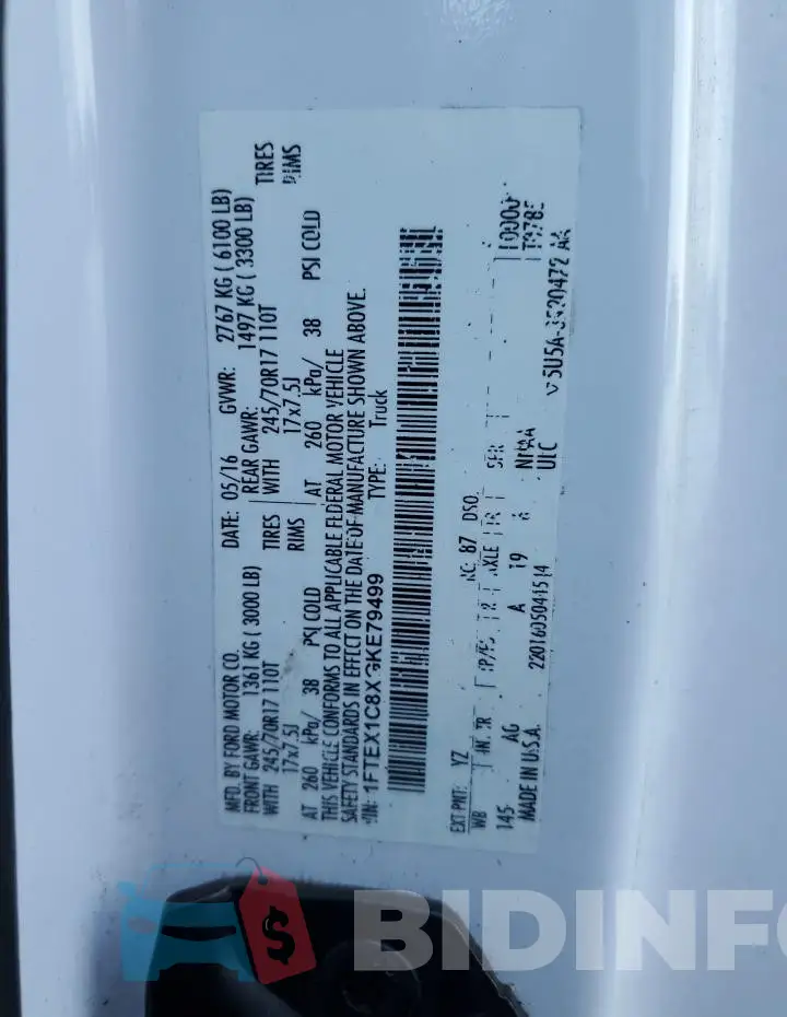 1FTEX1C8XGKE79499 Photo# 12