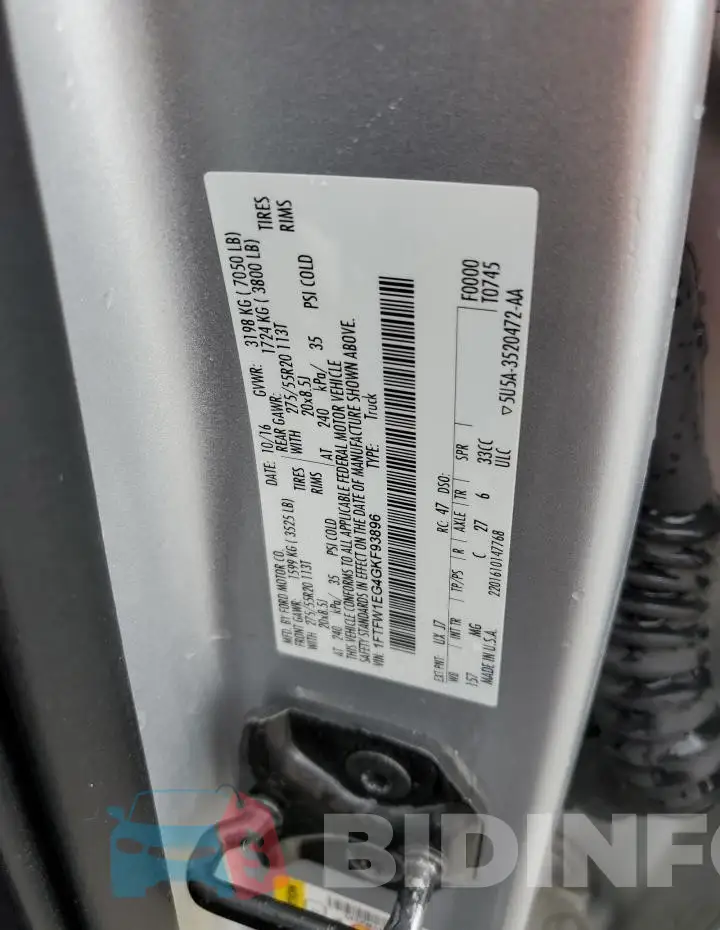 1FTFW1EG4GKF93896 Photo# 12
