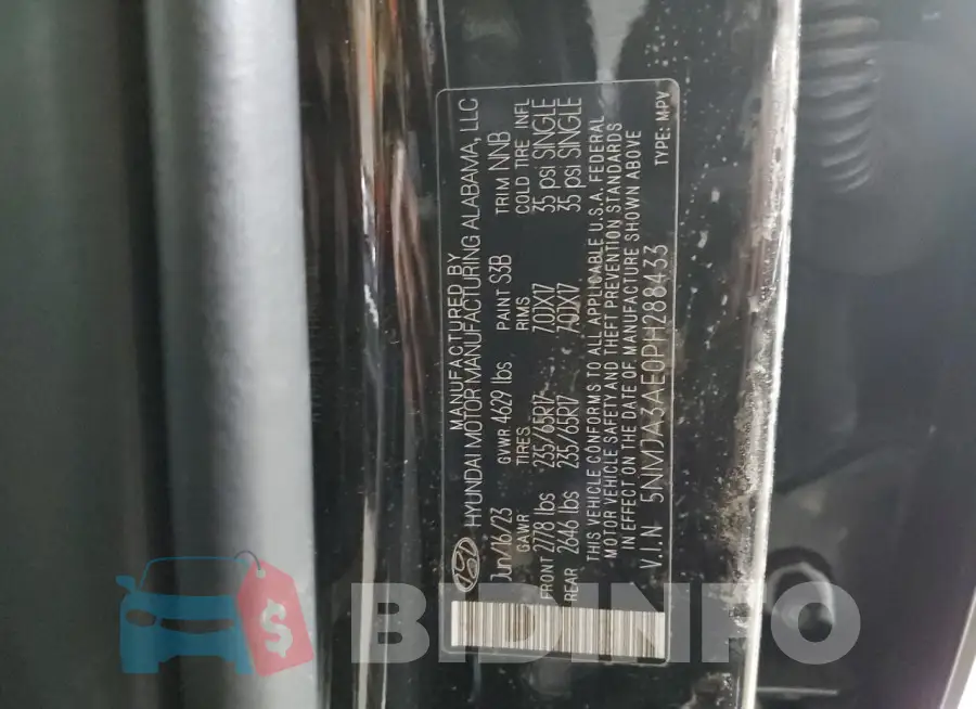 5NMJA3AE0PH288433 Photo# 14