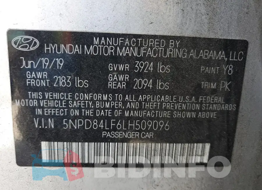 5NPD84LF6LH509096 Photo# 13