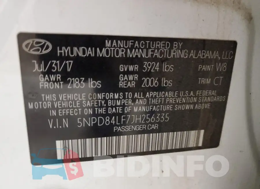 5NPD84LF7JH256335 Photo# 12