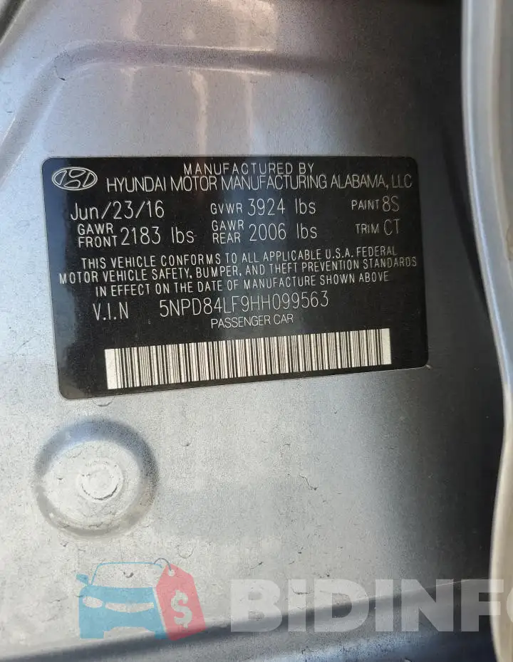 5NPD84LF9HH099563 Photo# 12