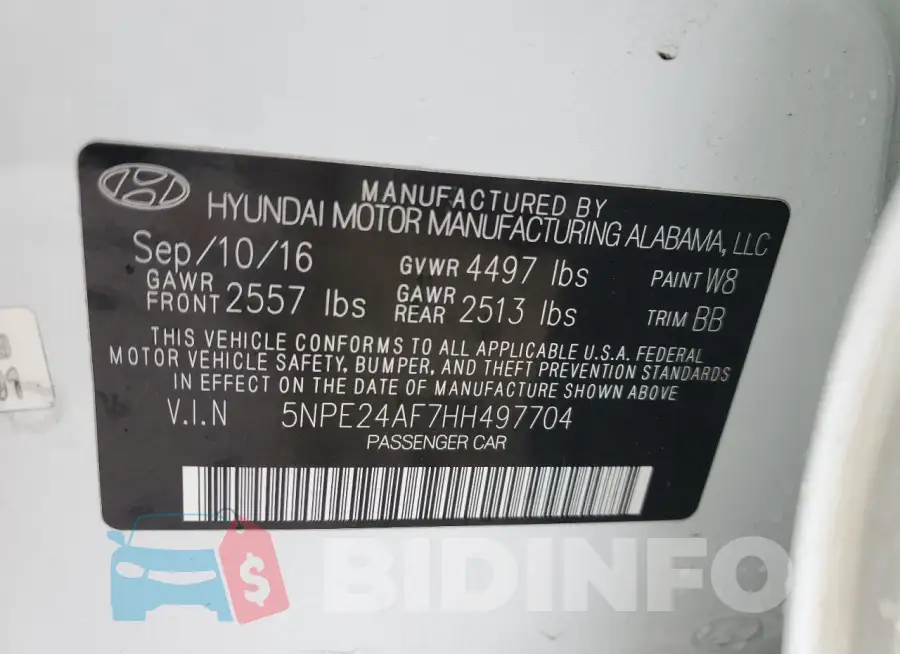 5NPE24AF7HH497704 Photo# 12
