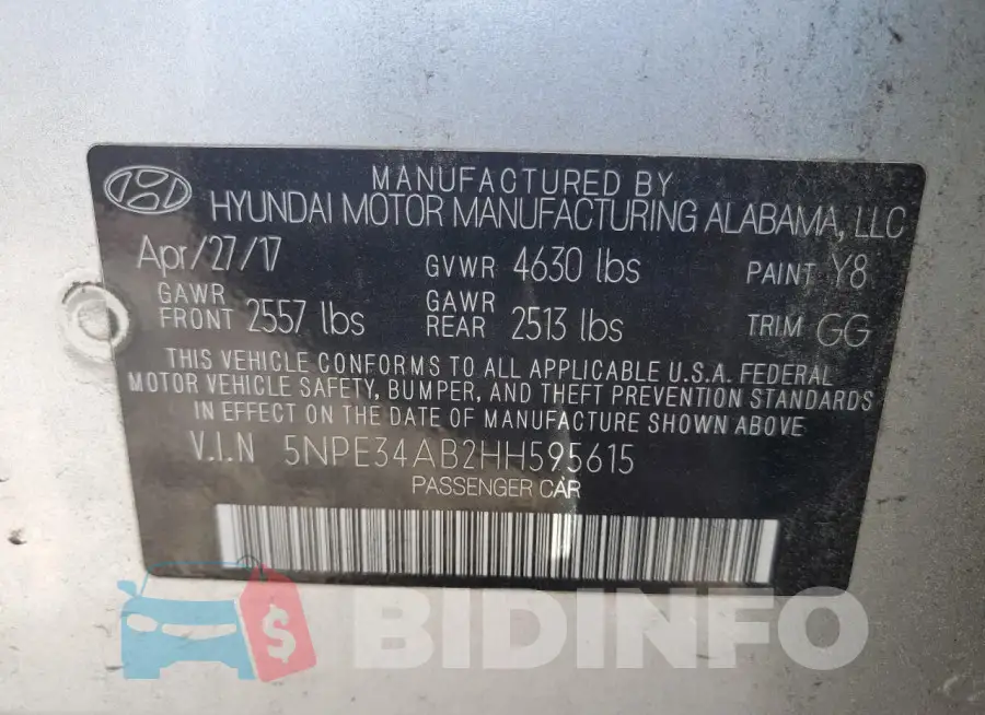 5NPE34AB2HH595615 Photo# 12