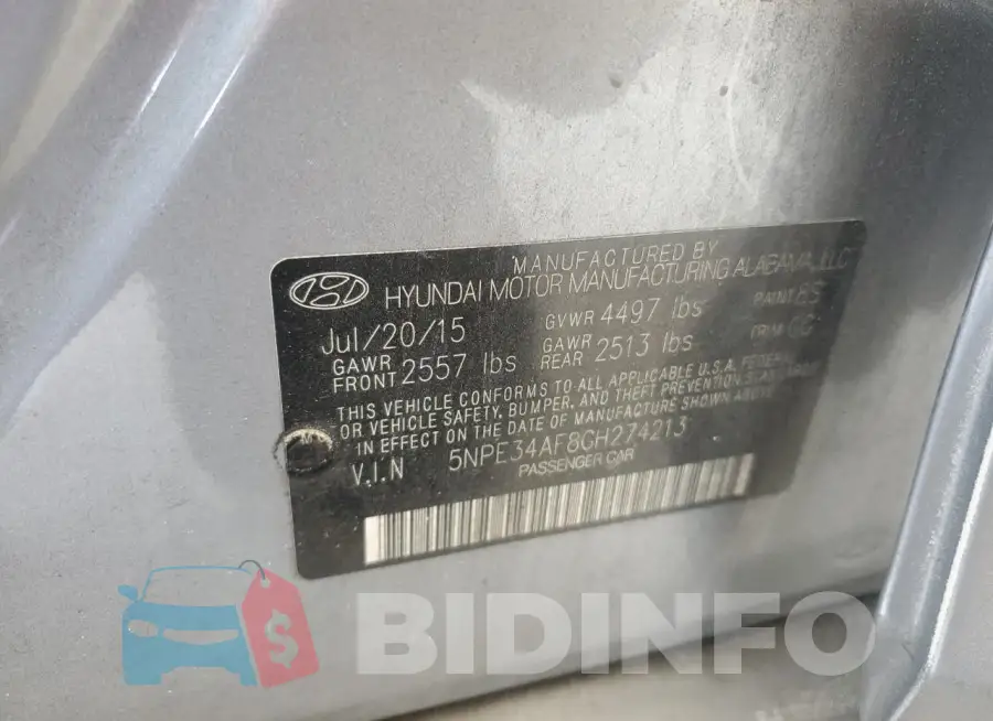 5NPE34AF8GH274213 Photo# 12