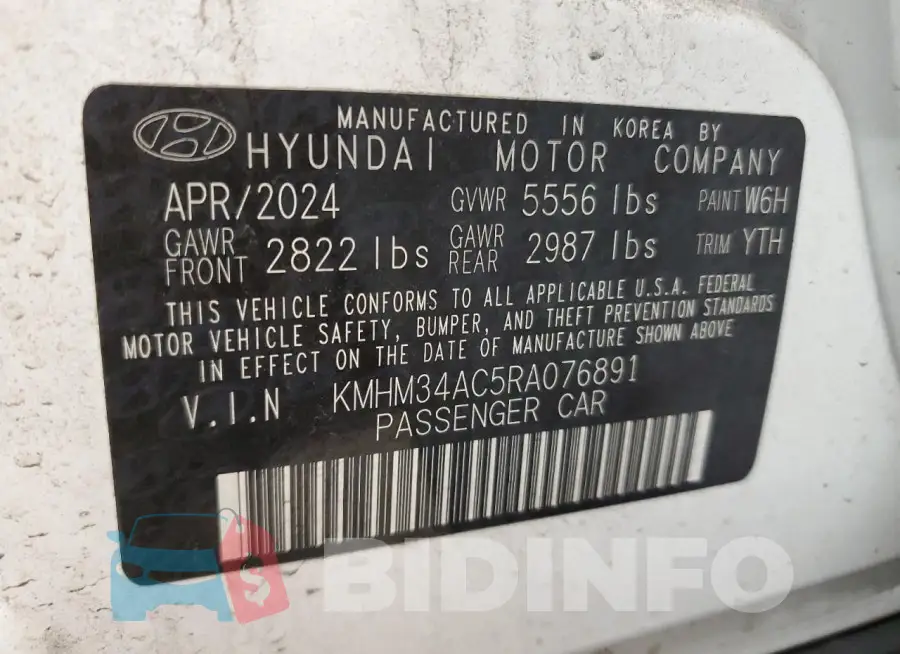KMHM34AC5RA076891 Photo# 13