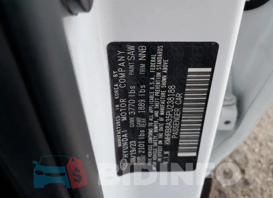 KMHRB8A35PU238188 Photo# 14