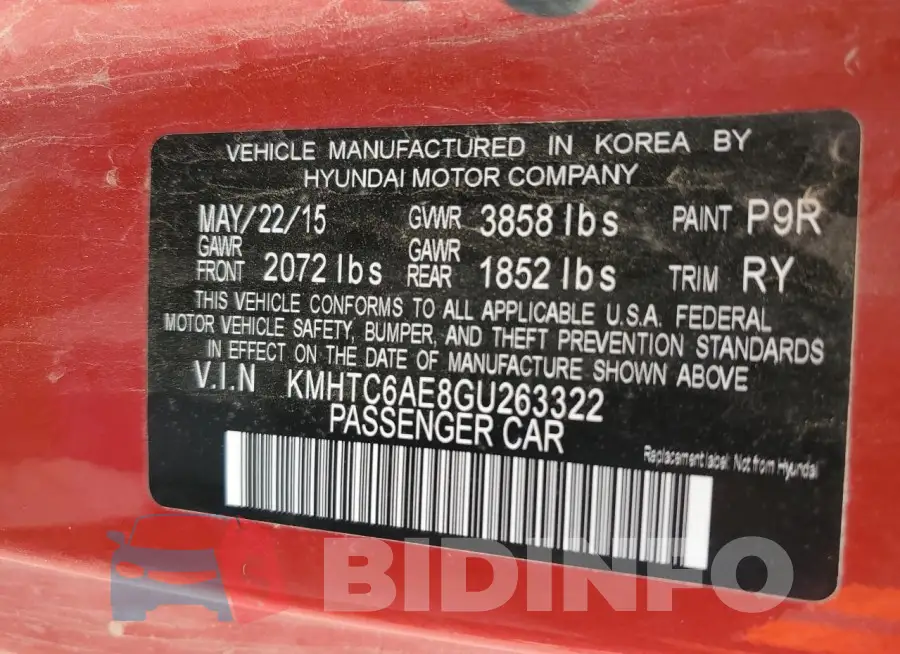 KMHTC6AE8GU263322 Photo# 12