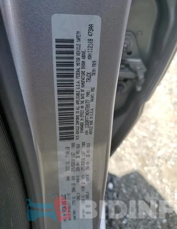 1C6SRFFTXKN720177 Photo# 12