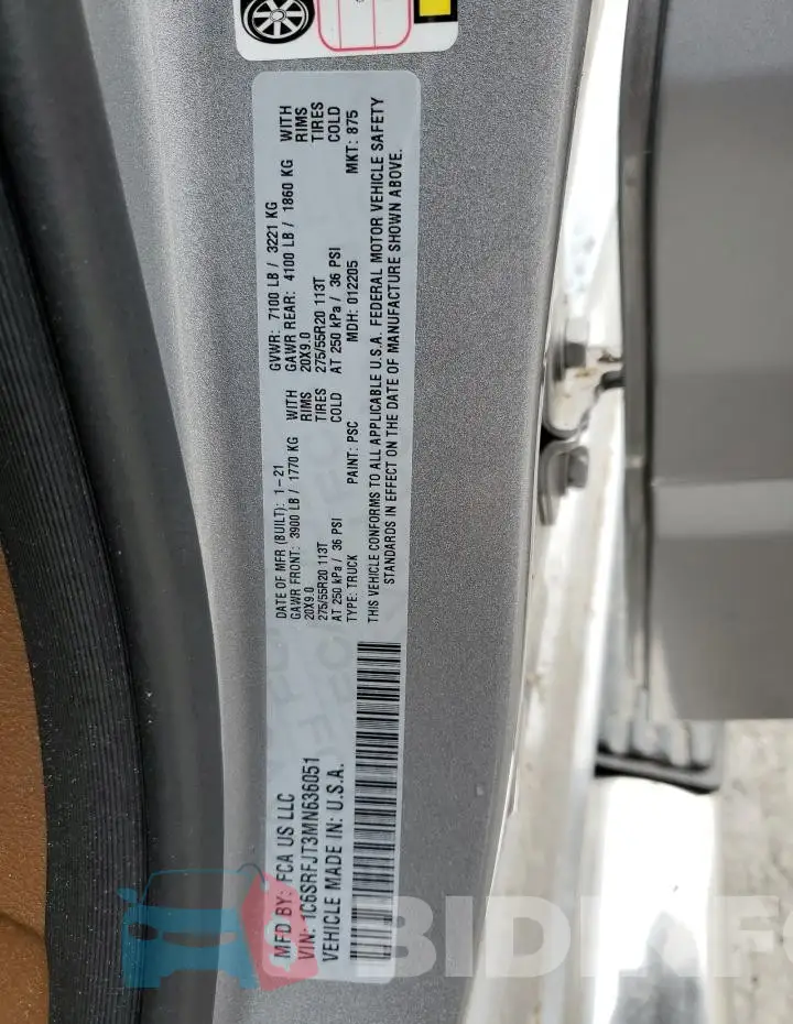 1C6SRFJT3MN636051 Photo# 12